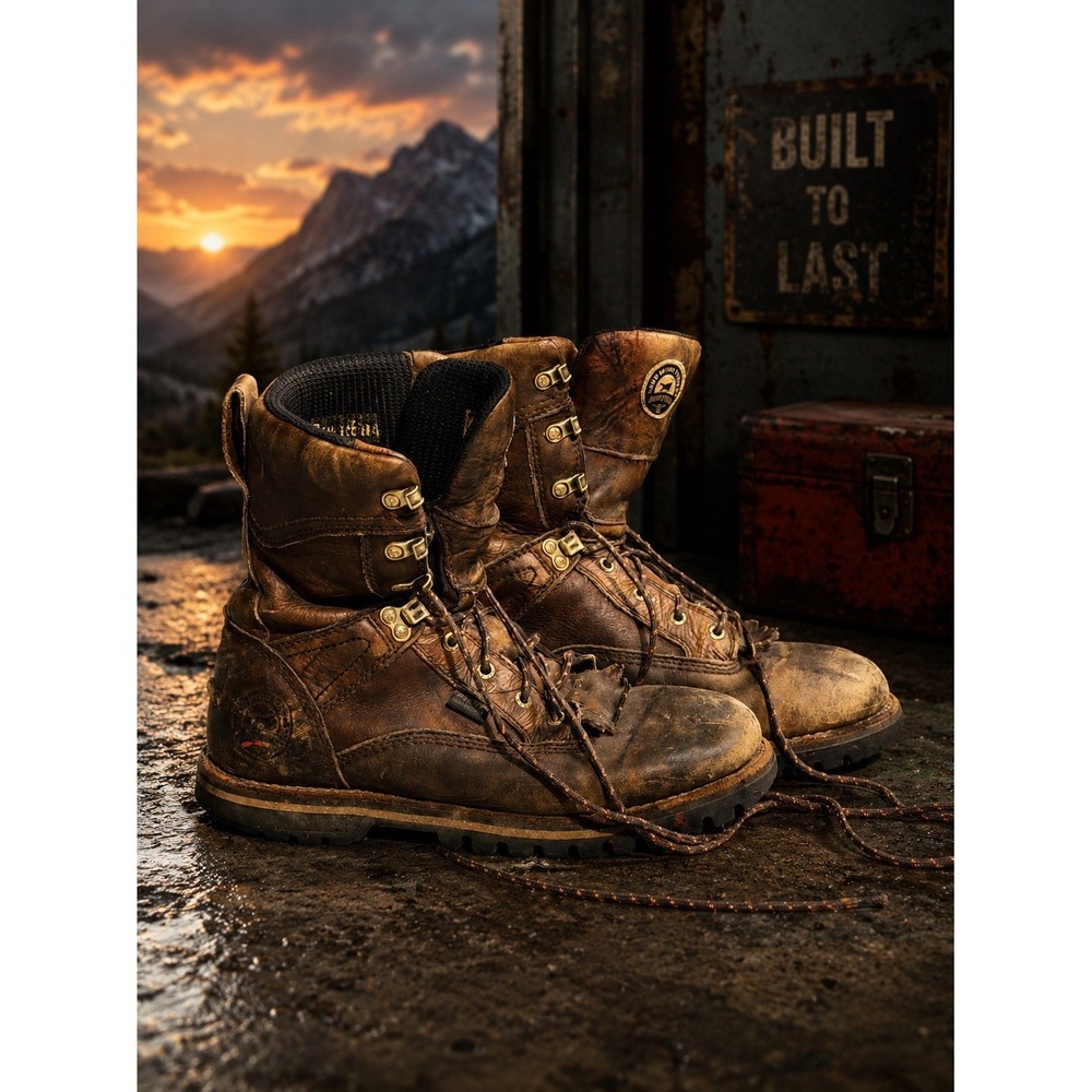 Red Wing Irish Setter Work Boots Men's 9.5 Brown leather Lace Up Steel Toe #861